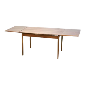 1960s Danish Modern Teak Draw Leaf Dining Table