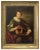 The painting by Giovanni Faliero depicts an elegant musician, his figure is well illuminated, accentuated by strong...