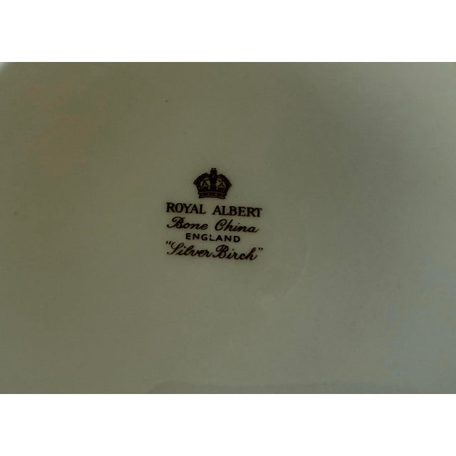 Set of 6 Royal Albert Bone China Salad Plates in the Silver Birch Pattern For Sale - Image 10 of 10