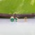 Zambian Emerald Martini Solitaire Stud Earrings in Solid 14k Gold, Round 4mm, Pair For Sale - Image 4 of 7