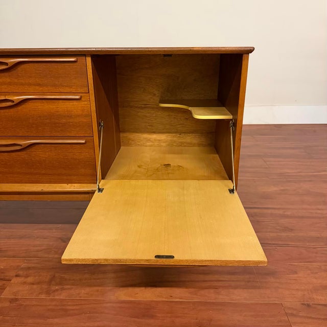 Jentique Vintage Teak Mid-Century Sideboard Bar For Sale In Seattle - Image 6 of 15