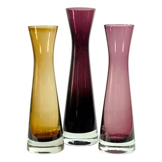 Glass Vases from Ingrid, Germany, 1970s, Set of 3 For Sale