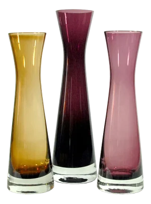 Glass Vases from Ingrid, Germany, 1970s, Set of 3