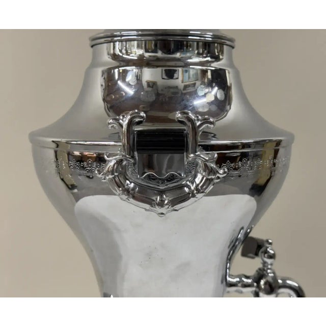 1930s Art Deco Silver Plate Samovar For Sale - Image 4 of 10