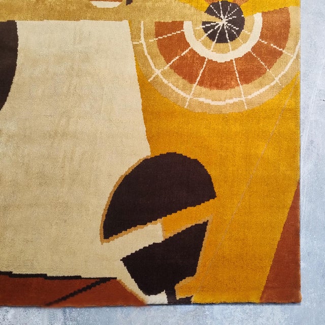 Constructivist Mechanical Futuristic Rug, France, 1950s For Sale - Image 10 of 12