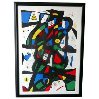 Framed Colorful Abstract Print For Sale