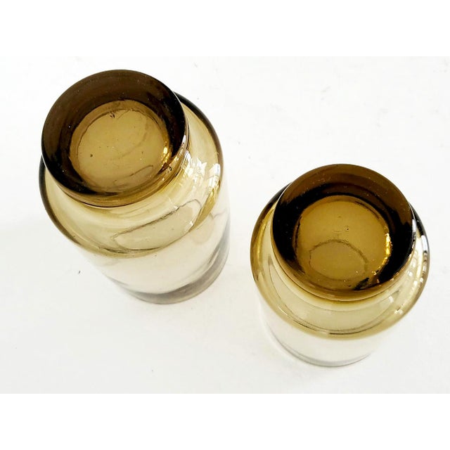 1970s Libbey Glass Tawny Accent Highball Tumblers in Two Sizes, Set of 8 For Sale - Image 10 of 11