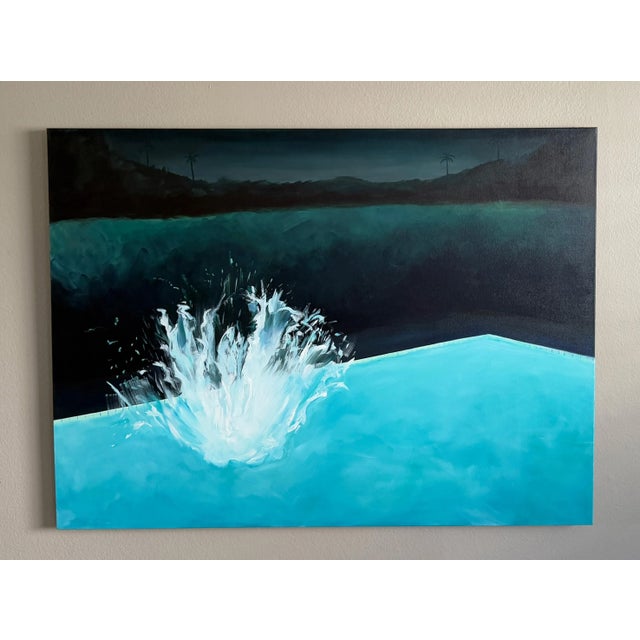 Contemporary Night Splash No. 2 - Oil on Canvas by Kory Alexander For Sale - Image 3 of 6