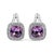 Indulge in the regal allure of these dazzling drop earrings, beautifully crafted from .925 sterling silver and adorned...