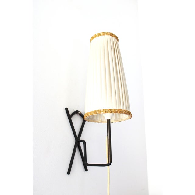 Vintage French Style Iron Wall Lamp, 1950s For Sale - Image 6 of 6