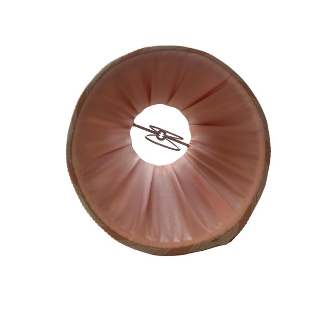 Brass Candlestick Lamp With Custom Pleated Silk Shade For Sale In Washington DC - Image 6 of 12