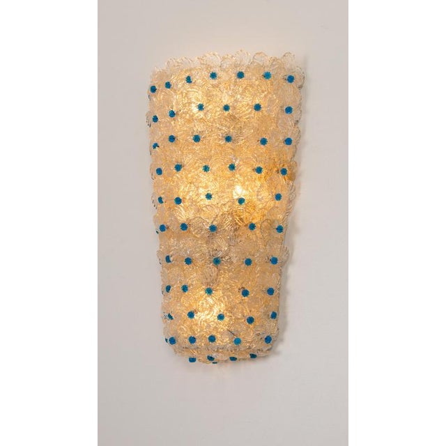 Large Murano Glass Wall Sconce from Barovier & Toso, Italy, 1970s For Sale - Image 10 of 14