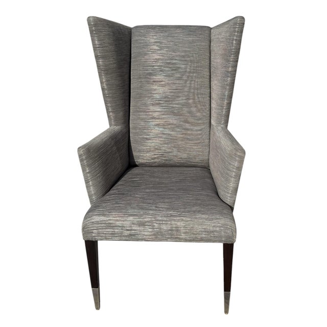 J. Robert Scott Modern Designer Wing Back Arm Chair.