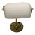 Vintage White Glass Shade Bankers Desk Lamp For Sale