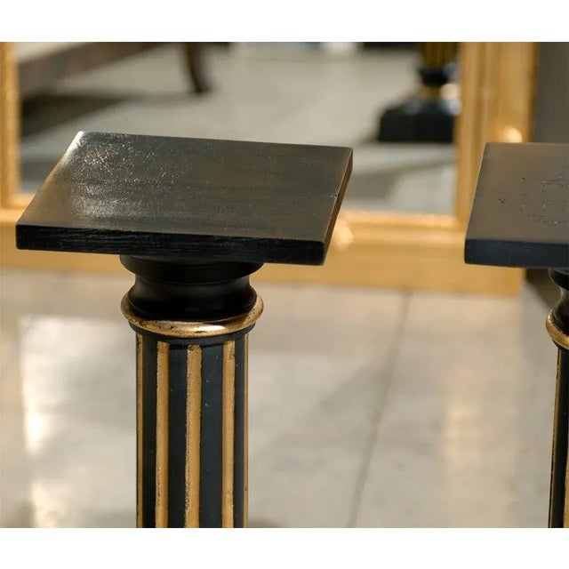 Mid 19th Century Antique Swedish Neoclassical Late Empire Pedestals - a Pair For Sale - Image 5 of 8