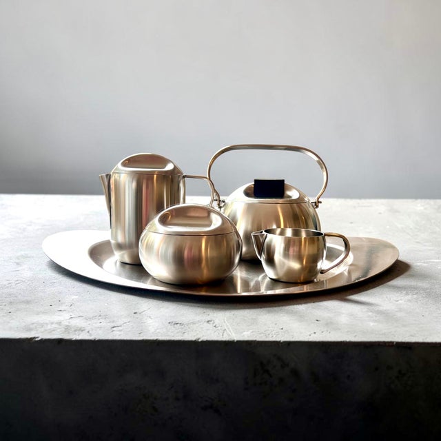 Vintage Coffee & Tea Service in Stainless Steel by Carla Nencioni & Armando Moleri, 1960s For Sale - Image 4 of 18