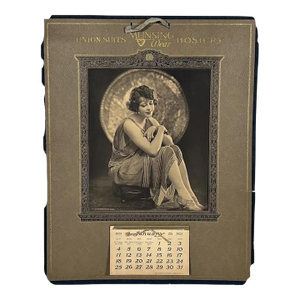 Art Deco Flapper Advertising Calendar for Munsingwear Union Suits & Hosiery c. 1925