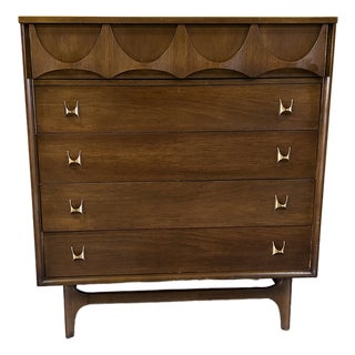 1950s Broyhill Brasilia Highboy Dresser For Sale