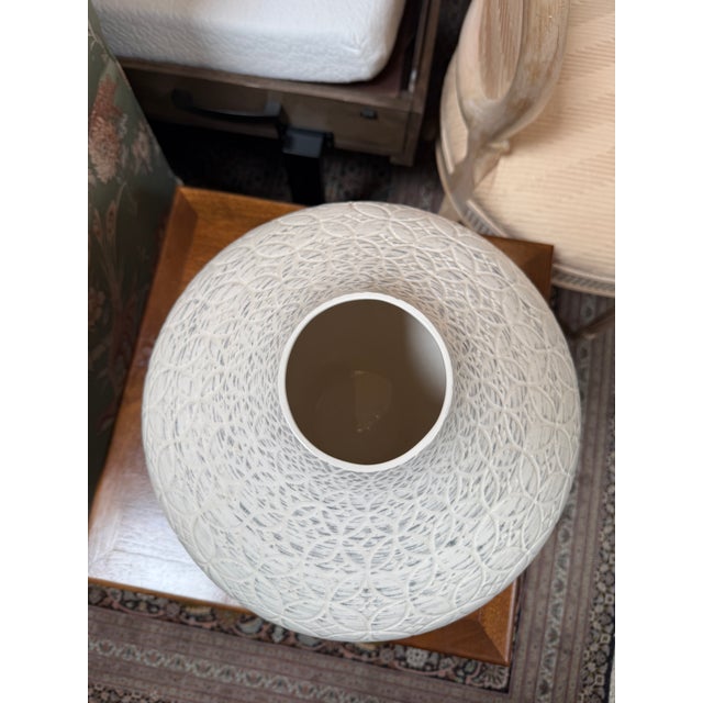 2010s Crate & Barrel Geo Vase For Sale - Image 5 of 12