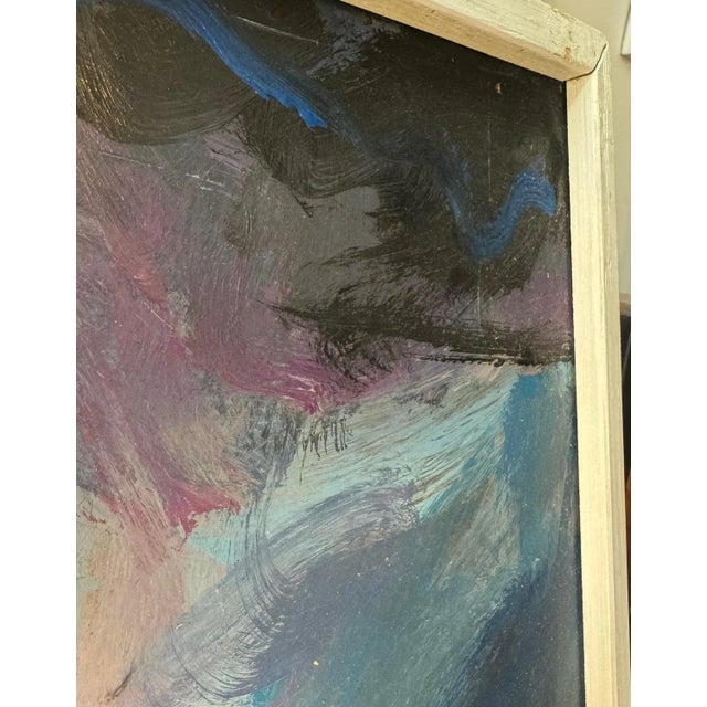 Jean Krillé, Landscape 99, Oil on Masonite, 1985 For Sale - Image 9 of 11