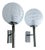 Vintage Space Age Glass Sconces from Doria, 1960s, Set of 2 For Sale