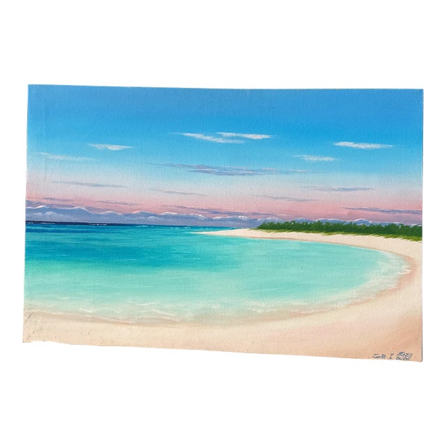 Sunset at the Beach, Original Signed Art For Sale