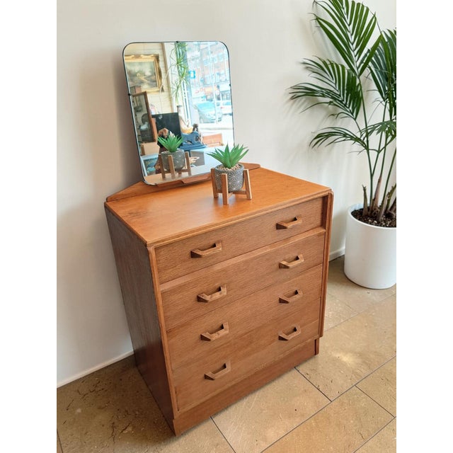Brown Mid-Century Brandon Chest of Drawers in Oak with Mirror from G-Plan, 1950s For Sale - Image 8 of 18