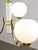Mid-Century Italian Brass and Opaline Chandelier For Sale - Image 14 of 16