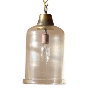 Antique French Glass Bell Cloche Light