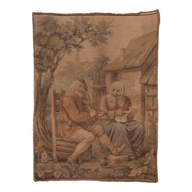 Italian Little Concert Tapestry in Fabric Weaving, 1920s For Sale