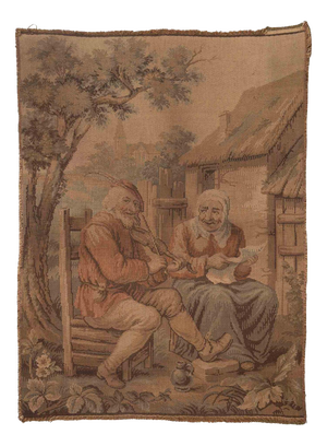 Italian Little Concert Tapestry in Fabric Weaving, 1920s