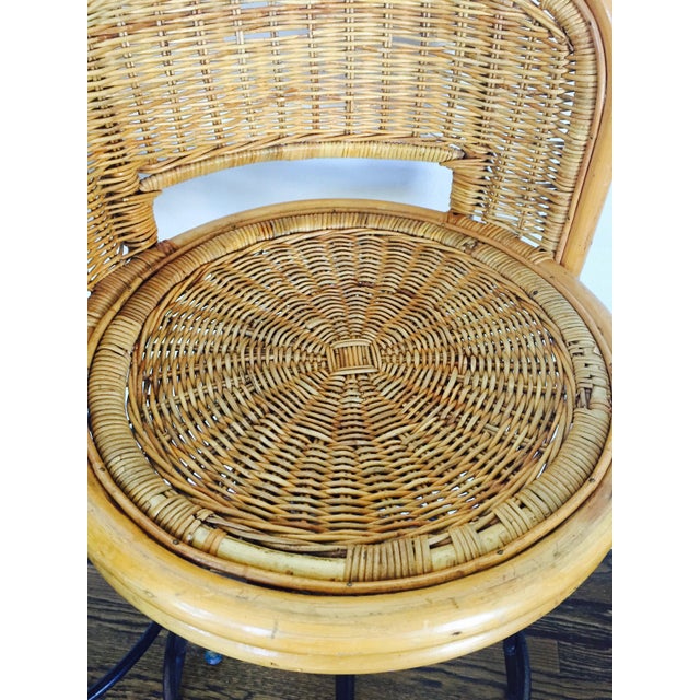 Vintage Rattan & Wrought Iron Bar Stools - Set of 4 | Chairish (640 x 640 Pixel)