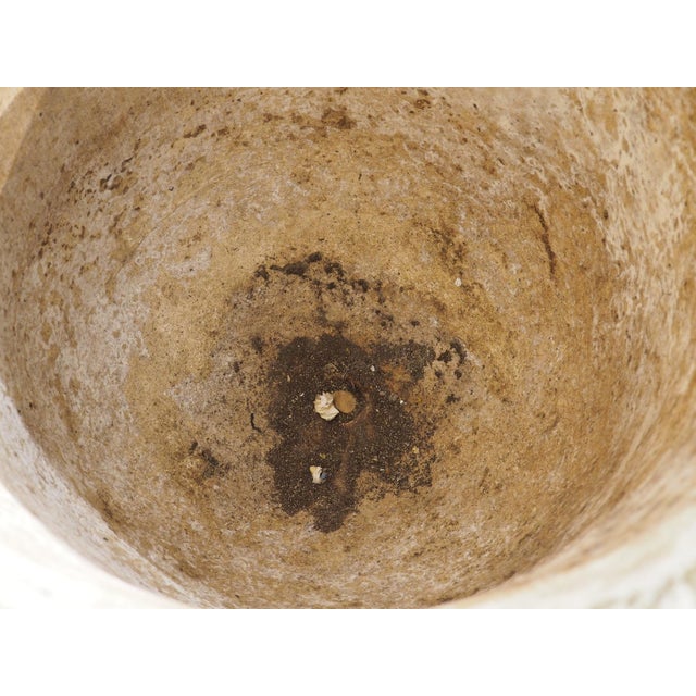 Pair of Vintage French Cement Planters With Looped Handles, Circa 1970s For Sale - Image 9 of 18