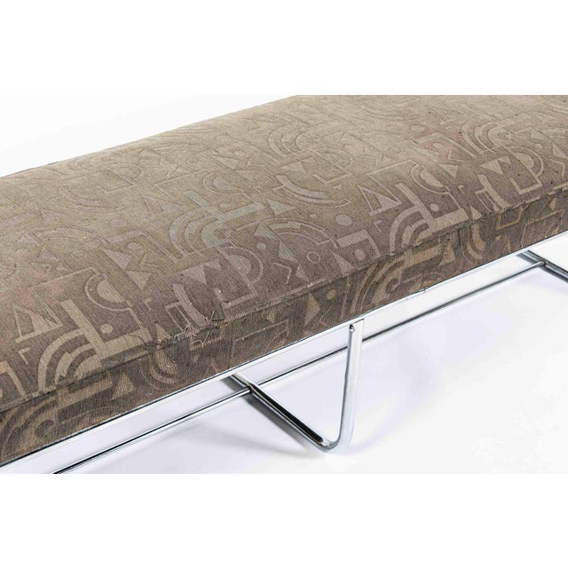 Antique Hoffmann Bauhaus Daybed Bench for Howell, Art Deco Chrome Tubular Steel Bench, 1940s For Sale - Image 11 of 14