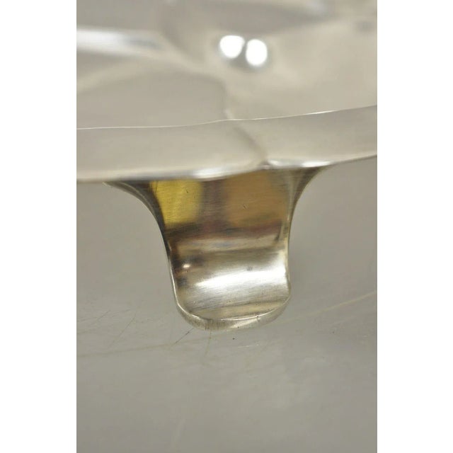 Metal Reed & Barton Chesterfield Silver Plated Footed 17" Metal Tray Serving Platter For Sale - Image 7 of 12