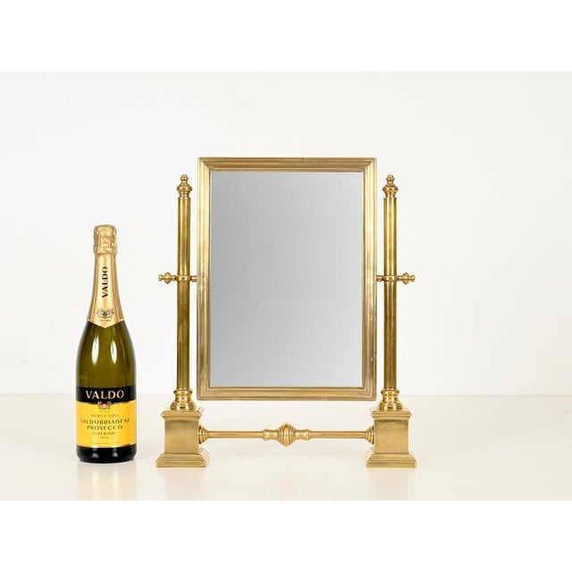 Italian Adjustable Vanity Mirror in Brass by Gio Ponti, 1950s For Sale - Image 14 of 15