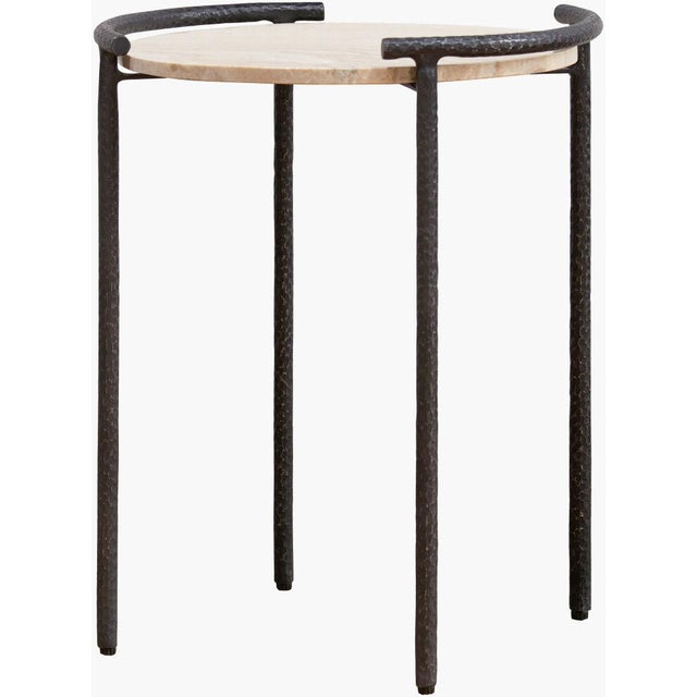 Farmhouse Becki Owens x SURYA Ojai End Table Cream For Sale - Image 3 of 3