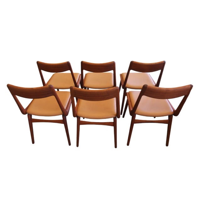 Mid-Century Modern Model 370 Boomerang Chair in Teak and Leather by Alfred Christensen for Slagelse Møbelværk, Denmark, 1960s For Sale - Image 3 of 11