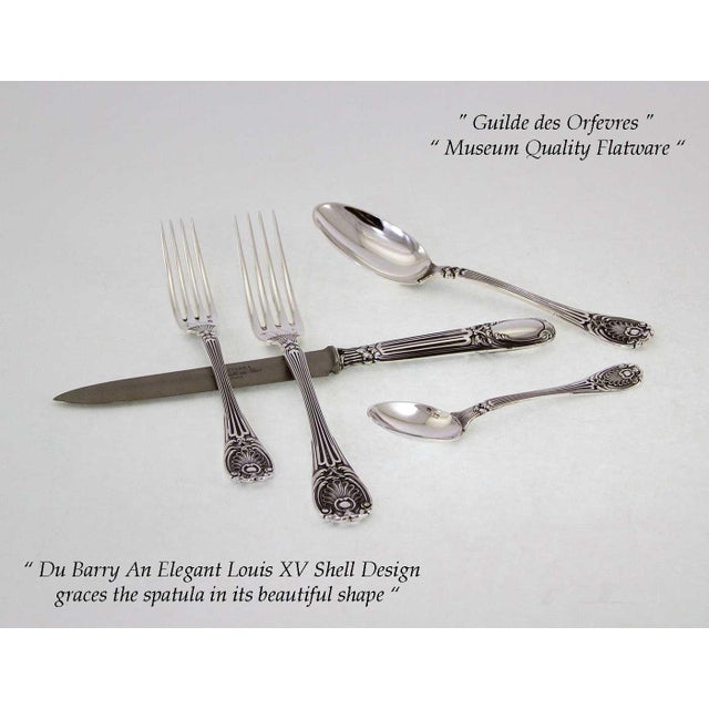 Ref # 62 4000 - Item Description : An Elegant Louis XV Shell Sterling Silver 5-pc Place-Setting, Du Barry. Pattern : 62-...