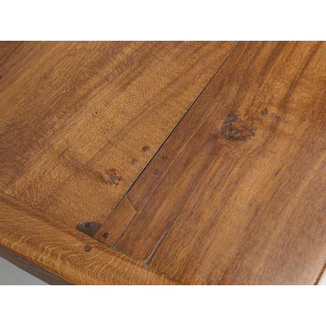 French Country Antique English Dining Table or Farmhouse Table Made From Rare Scottish Oak For Sale - Image 3 of 12