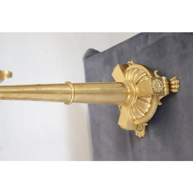 Rare large pair of antique table candelabras in gilt bronze with eleven lights each, late 19th century. Great artistic...