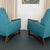 Aqua 1960s Mid-Century Modern Adrian Pearsall Style Upholstered Walnut Lounge Armchairs For Sale - Image 8 of 10