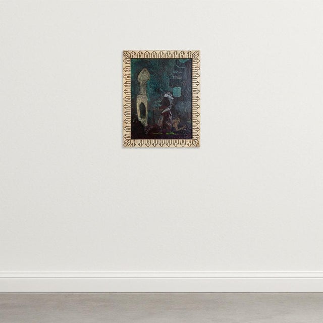 Circle of Hamed Nada, Symbolic Figure Composition, 1980s, Oil on Panel, in Good conditions. Designed 1980 to 1989
