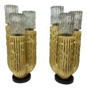 1960s Cactus Lamps by Fuggiti Studios - a Pair