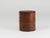1950s Round Leather Storage Box with Lid attributed to Carl Auböck, Vienna, Austria, 1950s For Sale - Image 5 of 16