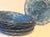Late 20th Century Overdyed Blue Straw Paper Plate Holders- Set of Six For Sale - Image 5 of 8