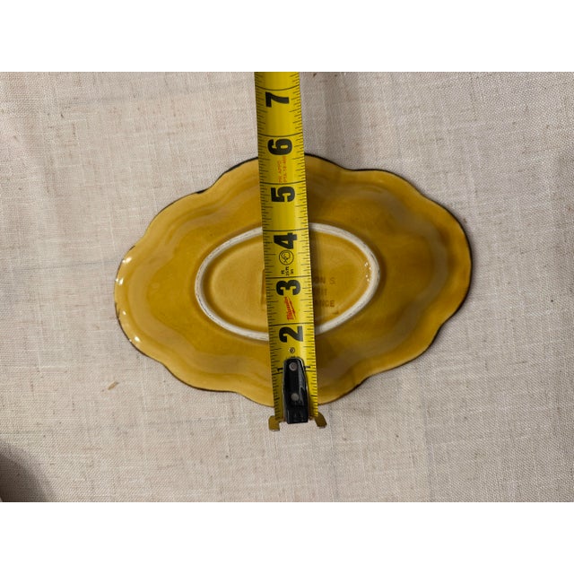 French Vintage French Dieulefit Pottery Bowl | Poterie Milon S Mustard Glazed Ceramic | Made in France For Sale - Image 3 of 4
