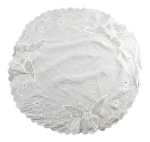 Vintage White Linen Butterfly Table Mat