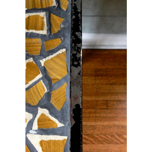 Iron Framed Artisan Tile Top Table. France , 1960’s For Sale - Image 12 of 12