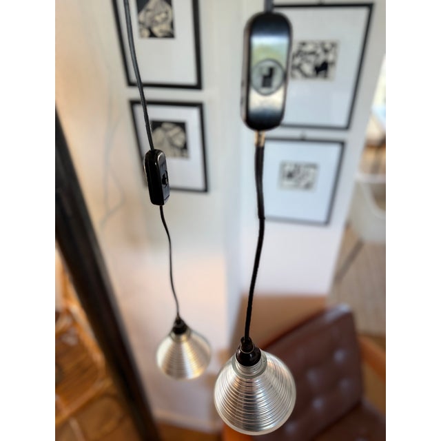 Metal Grasl Vulgaris Pendant Lamps by Jan Roth for Ingo Maurer Design M, 1973, Set of 2 For Sale - Image 7 of 16